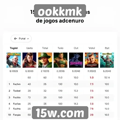 Análise de jogos populares disponíveis no site ookkmk